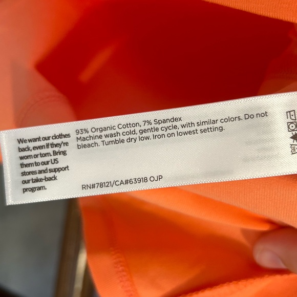 Eileen Fisher T Shirt Dress Womens Small Orange Organic Cotton Shift Mid Length - Picture 5 of 11